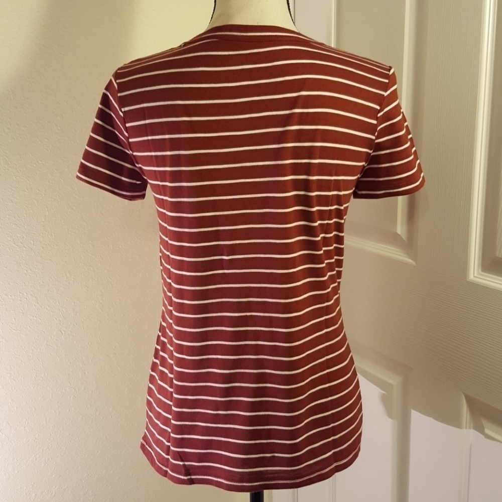*NWT* BANANA REPUBLIC Brown & White Top, Size XS - Picture 5 of 8